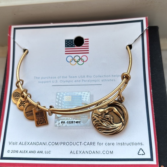 Alex and Ani Team USA expandable Bracelet “Swimming” - Picture 1 of 4